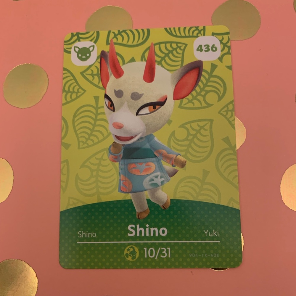 Animal Crossing #436 Shino Amiibo Card